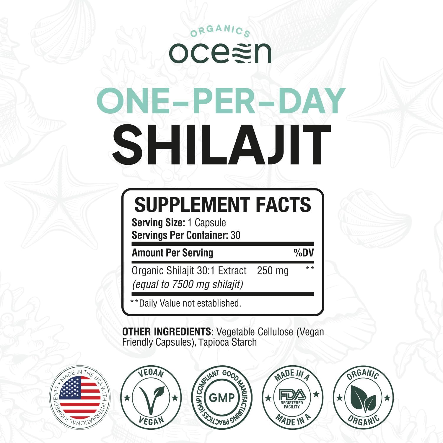 One-Per-Day Shilajit for Men and Women - Natural Shilajit Supplement for Age-Defying, Bone Strength, Hormone Support and More - 30 Shilajit Capsules