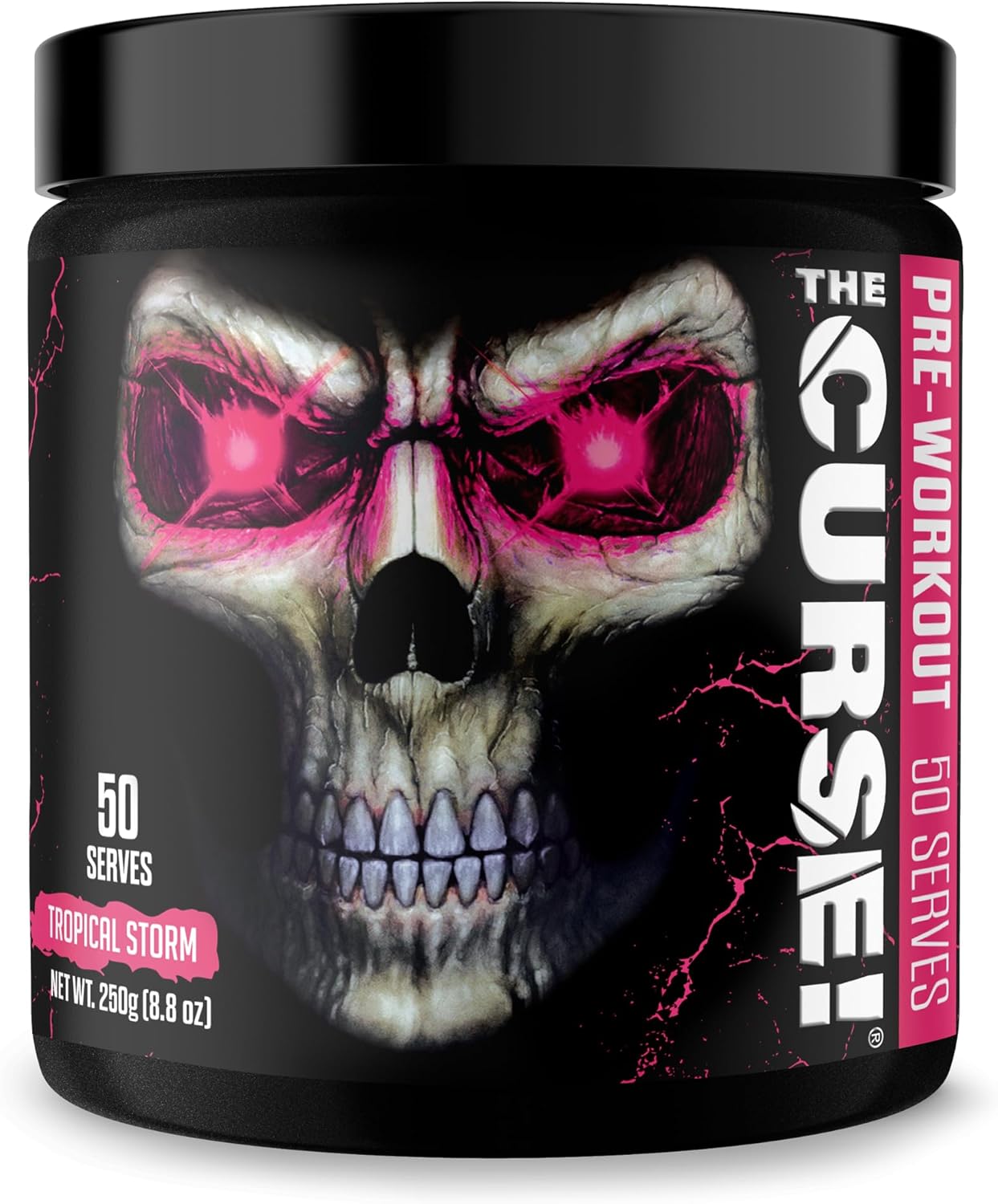 JNX SPORTS The Curse! Pre Workout Powder for Men & Women, Caffeine, Beta-Alanine, Creatine, L-Citrulline, 50 Servings, Tropical Storm Flavor – Boost Energy, Strength & Focus