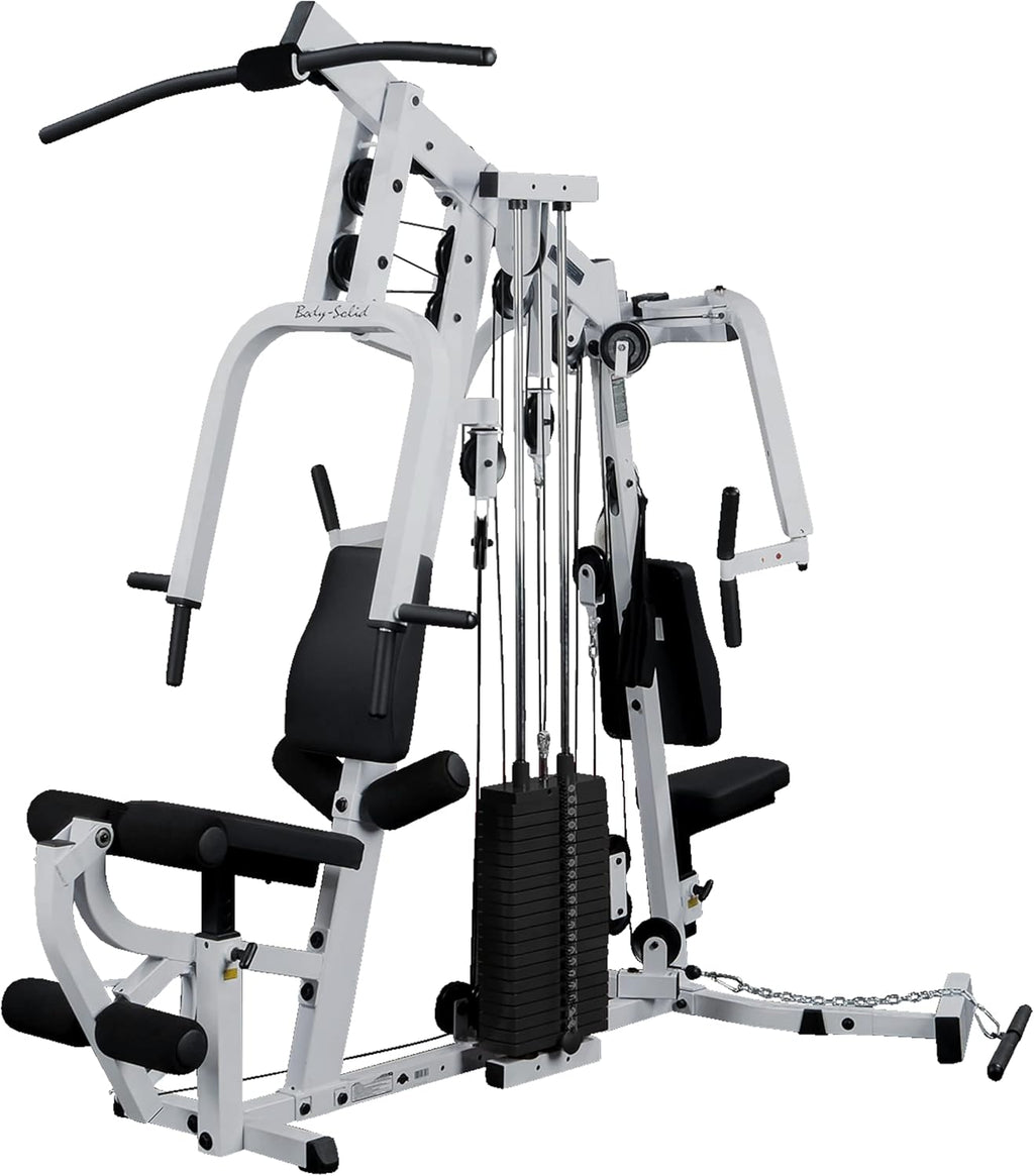 Body-Solid Multi-Station, Single Weight Stack Home Gym Machine, Arm & Leg Strength Training Functional Exercise Workout Station for Weight Lifting and Bodybuilding 310lbs. Black Weight Stack