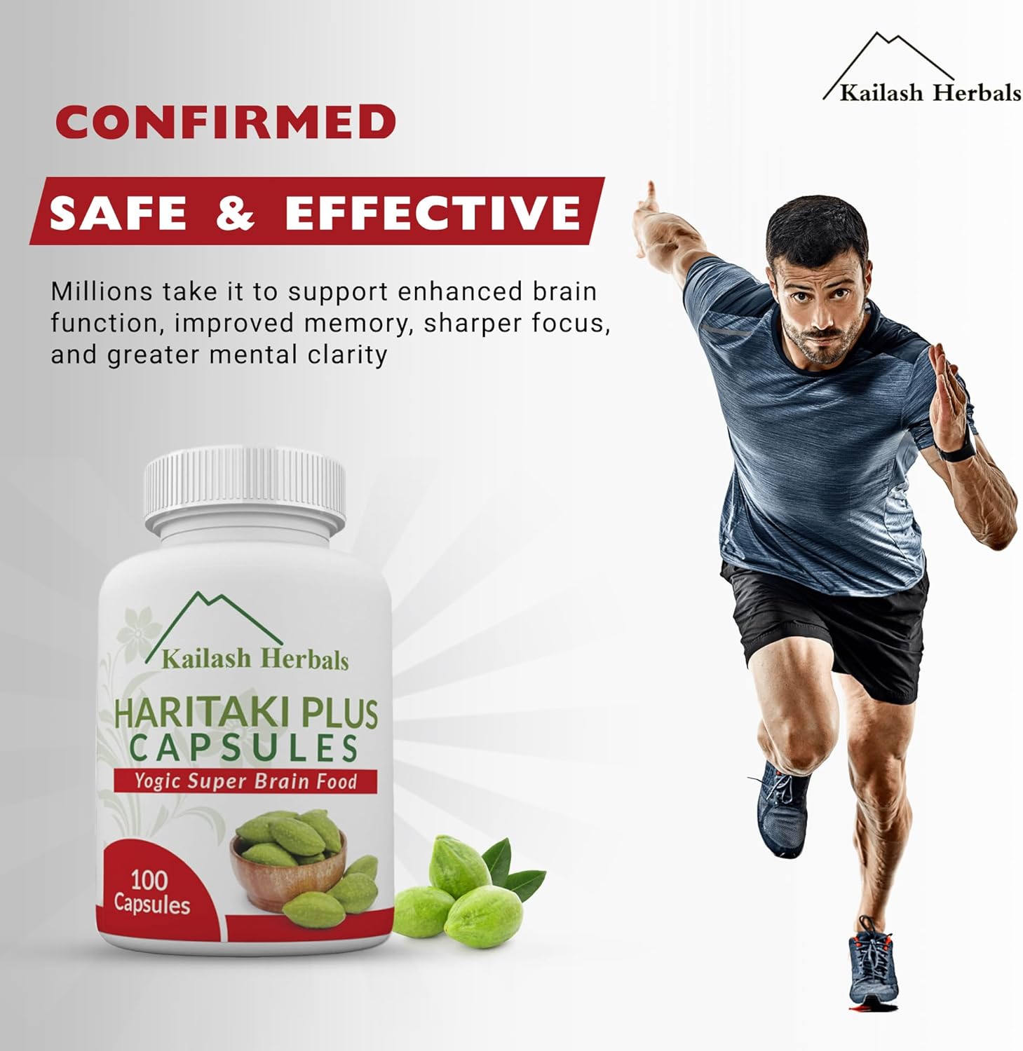 Organic Haritaki Capsules - Improves Digestion - Detoxification & Rejuvenation – Maintains Regularity - Brain Function- 100 Capsules Terminalia chebula | Vegan, Non-GMO