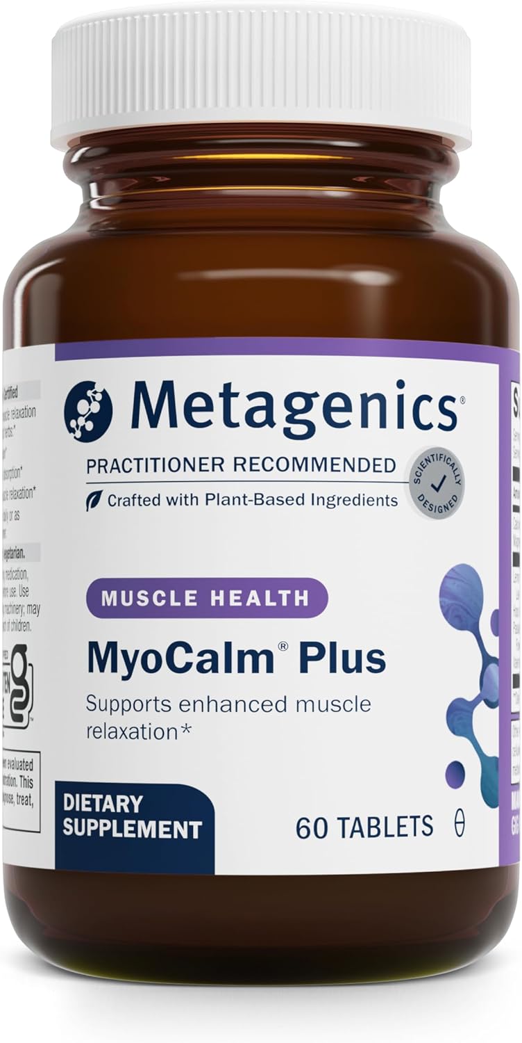 Metagenics MyoCalm Plus - with Passionflower, Valerian Root, Magnesium & Calcium - Non-GMO, Gluten-Free & Vegetarian - 20 Servings - 60 Tablets