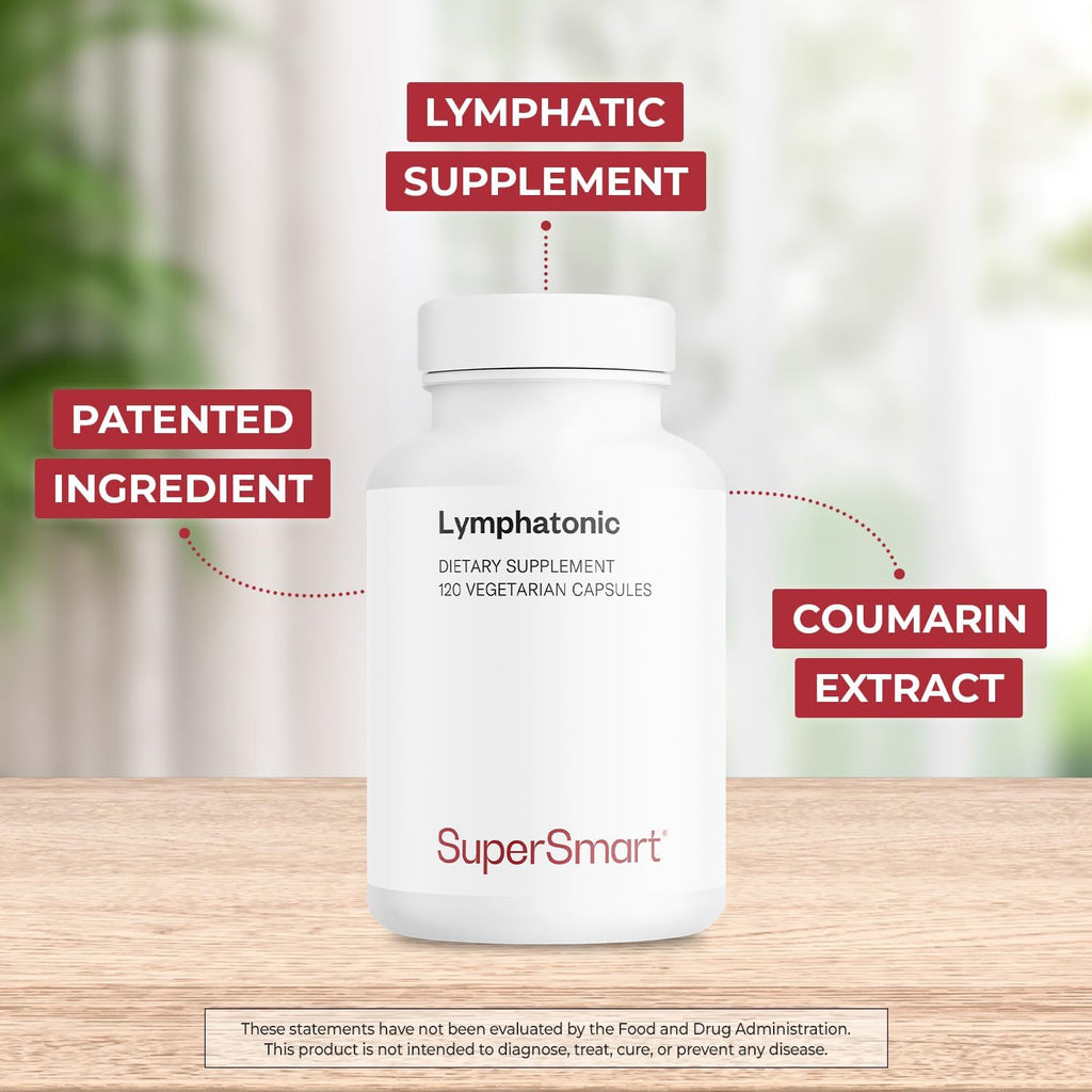 Supersmart - Lymphatonic 40mg per Day - Lymphatic Drainage Supplement - Melilotus Officinalis | Non-GMO & Gluten Free - 120 Vegetarian Capsules