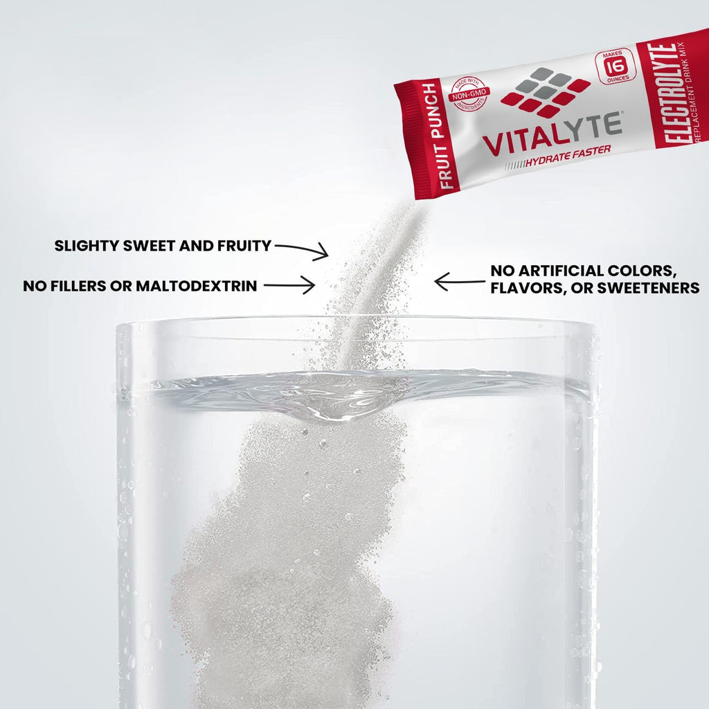 Vitalyte Electrolytes Packets Isotonic Sports Drink | Electrolytes Powder Packets Sports Nutrition Electrolyte Replacement Drinks Dehydration Relief Packets
