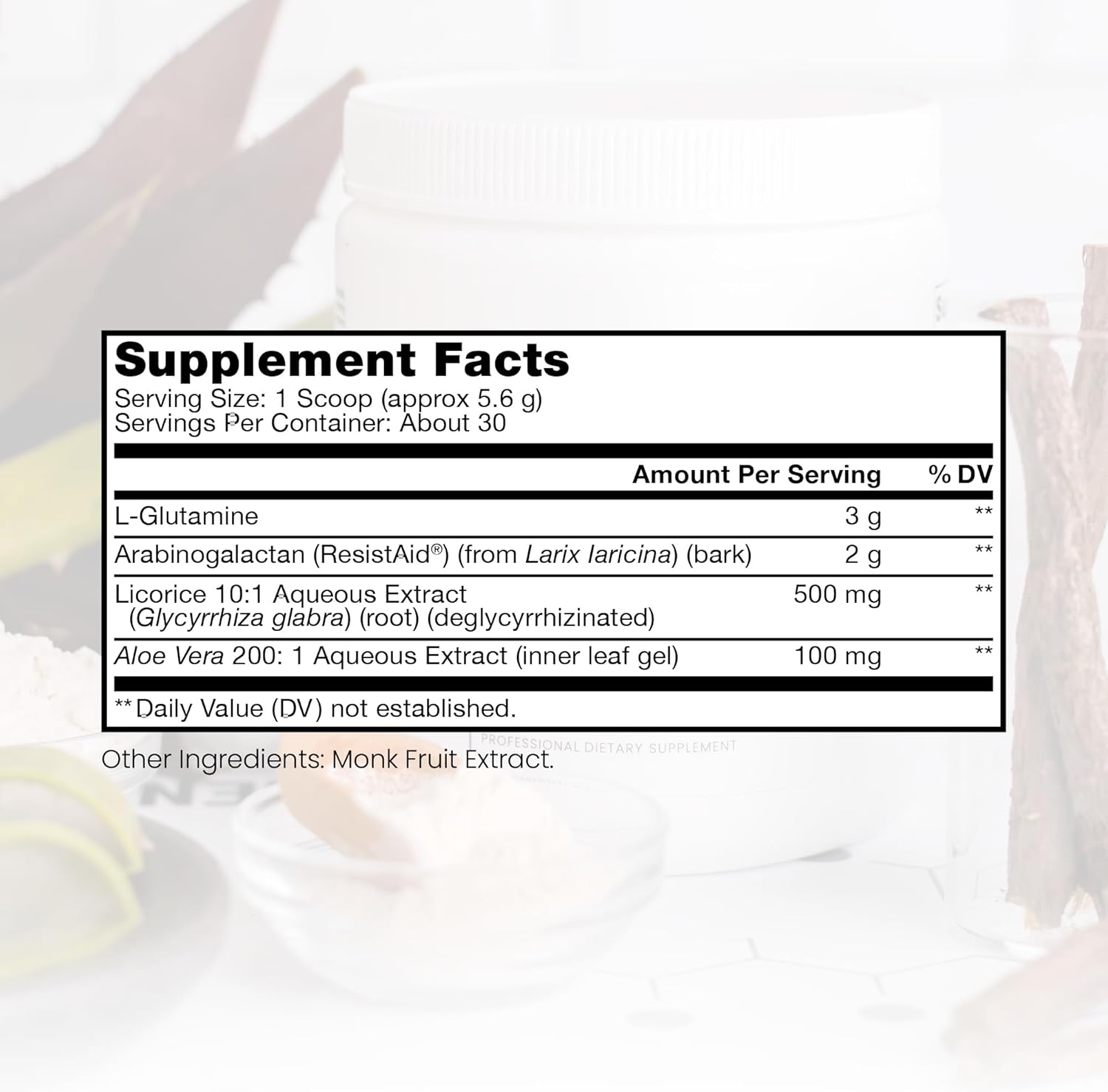 Pure Therapro Rx Leaky Gut Defense - Gut Health Supplement with L-Glutamine, Licorice Root Extract, Aloe Leaf, Arabinogalactan- (30 Servings, 168g)