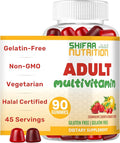 Halal Multivitamin Gummies for Women & Men | Immune & Overall Wellness | 90 Delicious Gummy Vitamins (45-Day Supply). Non-GMO & Vegetarian Essential Halal Vitamins w/ Folate, Zinc, B12, Biotin & More