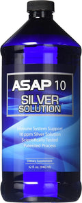 American Biotech Labs - ASAP 10 Silver Solution - Immune System Support, 10 ppm Silver Solution Dietary Supplement - 32 fl. oz.