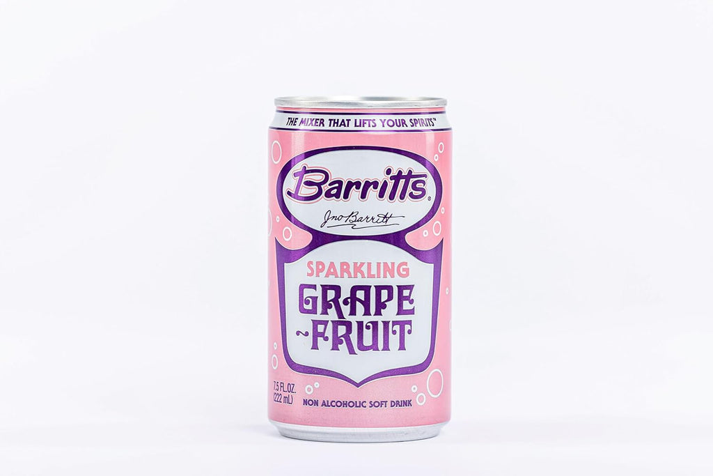 Barritt's Mixers - Sparkling Grapefruit Soda, Non-Alcoholic Soda Cocktail Mixer, 7.5 fl oz Cans, 24 Pack, Mini