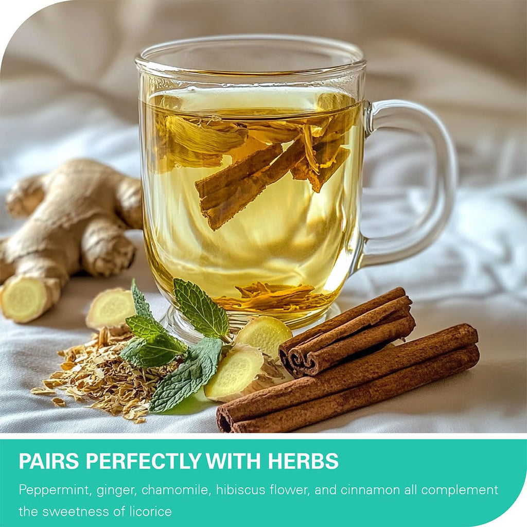 WT WEETEE Organic Licorice Root Tea, Organic Pure Licorice Root Loose Cut and Sifted, Naturally Caffeine-free, Bulk Licorice Chopped 8 oz. (228g)