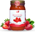 Healthy Herbs Sea Moss Gel (Strawberry) Wildcrafted from Jamaican St Lucia Gold Seamoss | Wild-Harvested Superfood with Over 90 Essential Vitamins & Minerals | Vegan, Non-GMO, US-Made (16 oz.)