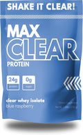 Max Clear Protein | 24g Protein | Clear Whey Isolate | Promotes Muscle Growth, Strength and Recovery (Blue Raspberry)