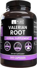 PURE ORIGINAL INGREDIENTS Valerian Root (365 Capsules) No Magnesium Or Rice Fillers, Always Pure, Lab Verified