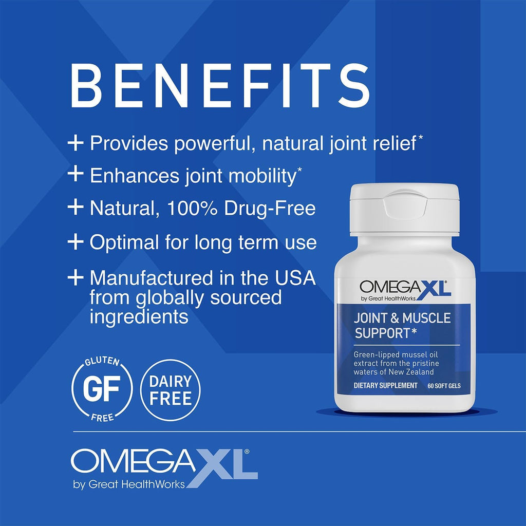 OmegaXL Powerful Joint and Muscle Support Supplement (60 Count) & Probiotic XL - PreforPro, DE111, Shelf Stable - Promote Healthy Gut Flora Growth (30 Veggie caps)