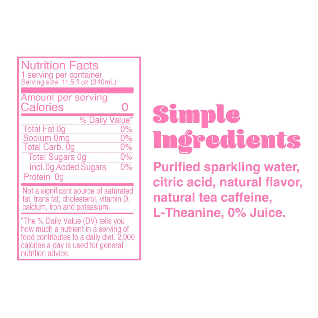 PHOCUS Caffeinated Sparkling Water, Grapefruit, 75mg Natural Caffeine Plus L-Theanine, Zero Sugar, Zero Calories, No Artificial Sweeteners, 11.5 fl oz Cans (Pack of 12)