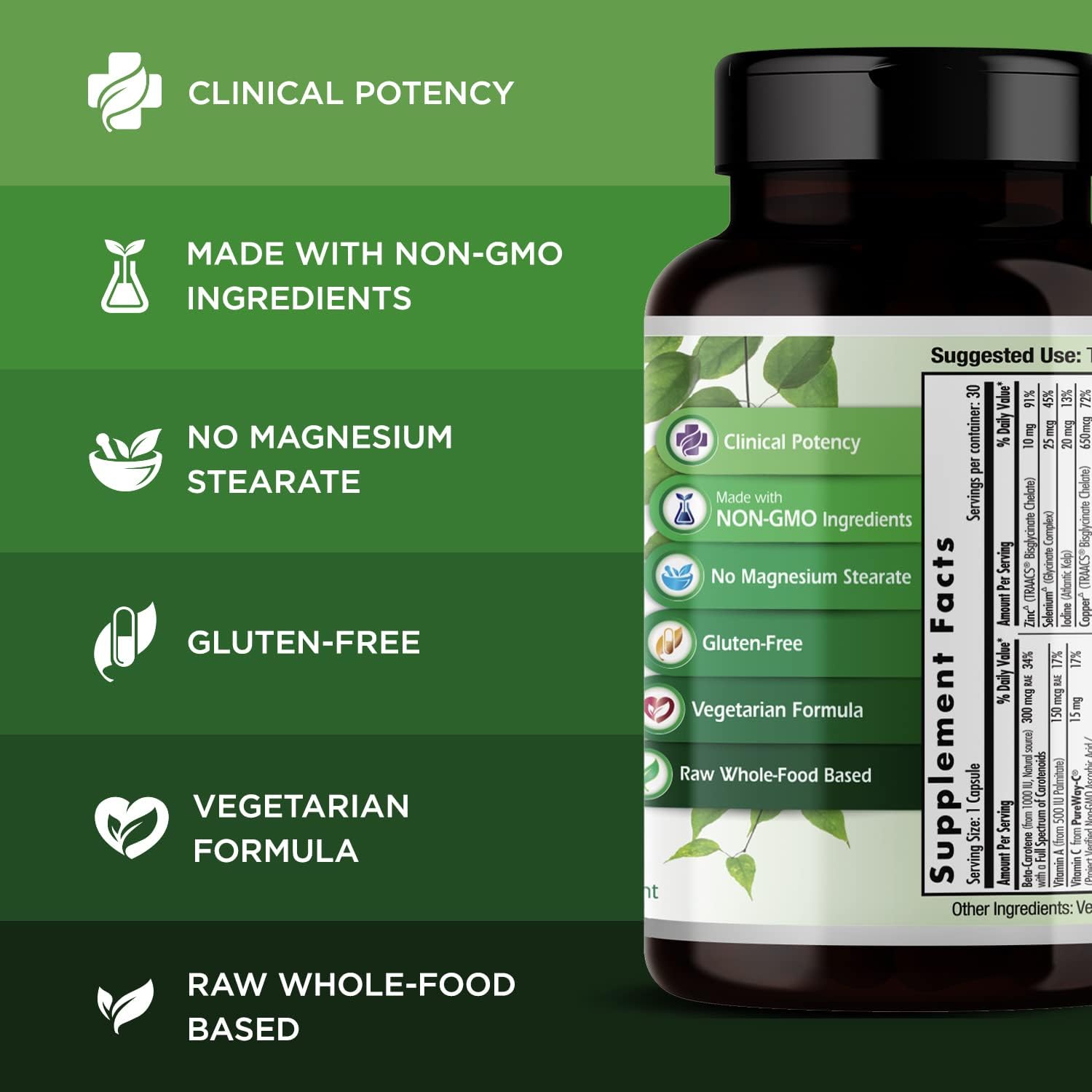 Emerald Labs Prenatal 1-Daily Multi - Prenatal Multivitamin with Methylated Folate, Iron, Whole-Food Blend & More - Soy-Free, Gluten-Free - 30 Vegetable Capsules