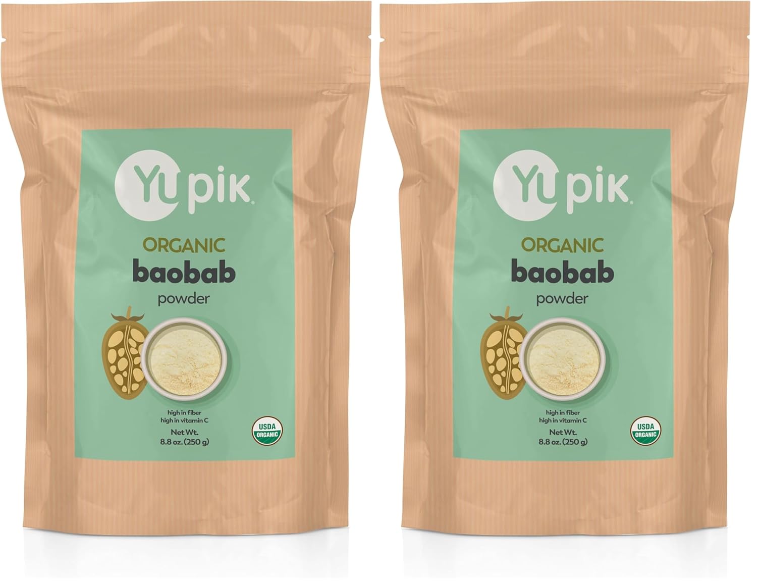 Yupik Organic Baobab Powder, 8.8 Ounce, Non-GMO, Vegan, Gluten-Free (Pack of 2)