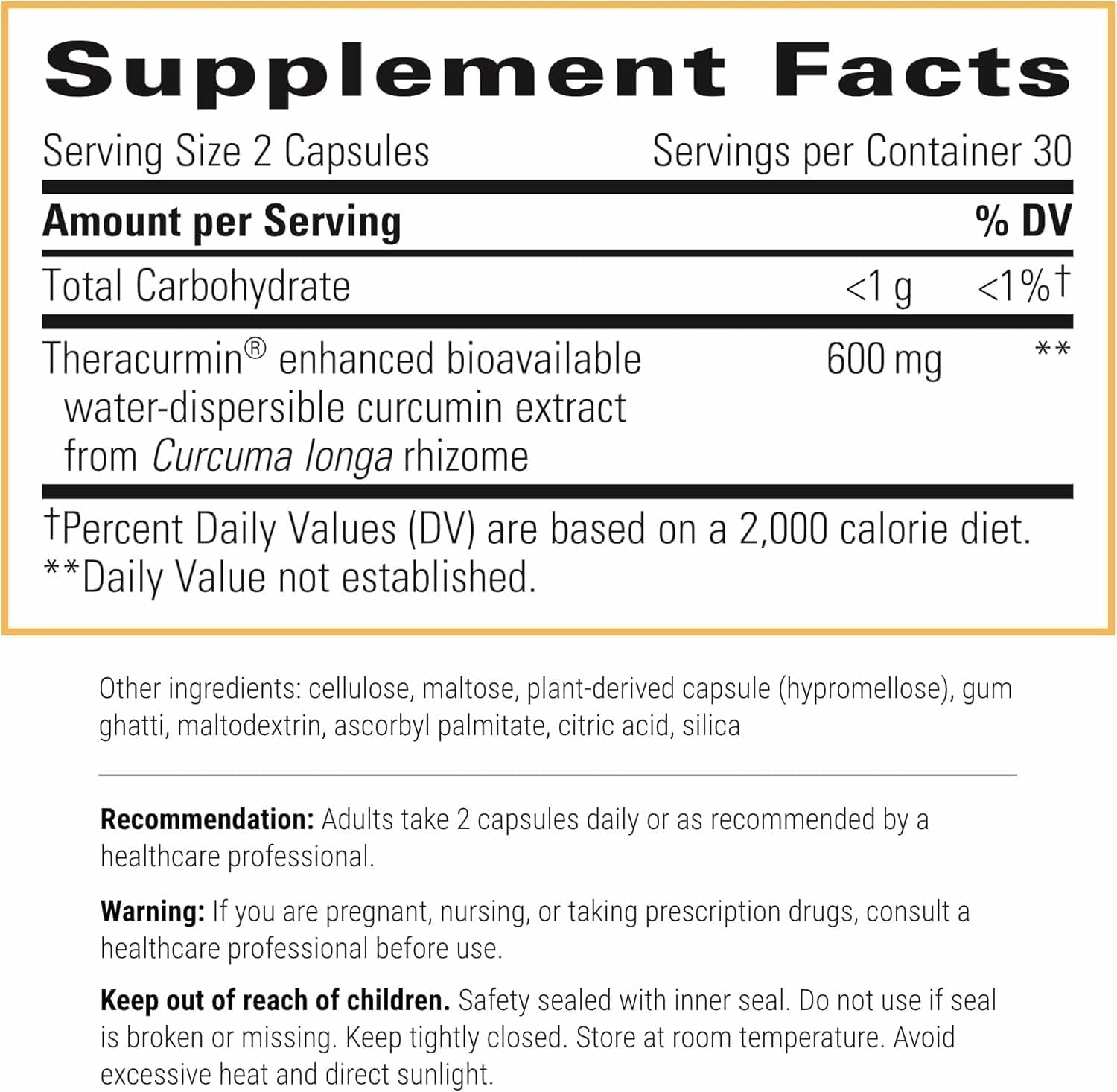 Integrative Therapeutics Theracurmin HP - Turmeric Supplement for Heart & Joint Health Support* - Muscle Recovery Support* - Non-Soy, Dairy-Free & Gluten-Free - 120 Capsules (60 Servings)