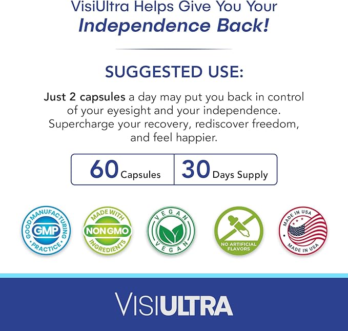 Eye Health Supplement – 14 Essential nutrients for Clear Vision, Blue Light Protection, and Long-Term Eye Health. Supports Clarity and Eye Wellness. 60 Capsules. (3 Pack)