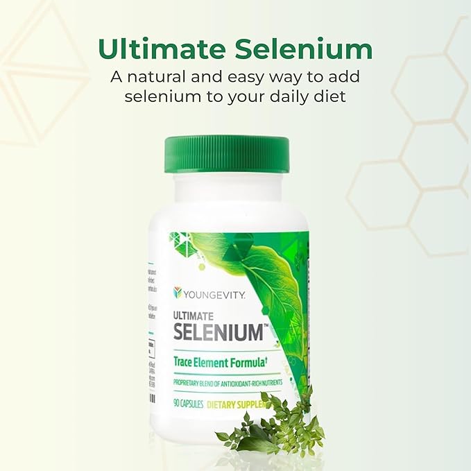 Youngevity Ultimate Selenium + Cofactors - Essential Mineral Supplement for Immune Support, Antioxidant Defense, Thyroid Function, and Cellular Health (I-selenomethionine) - (90 Capsules)
