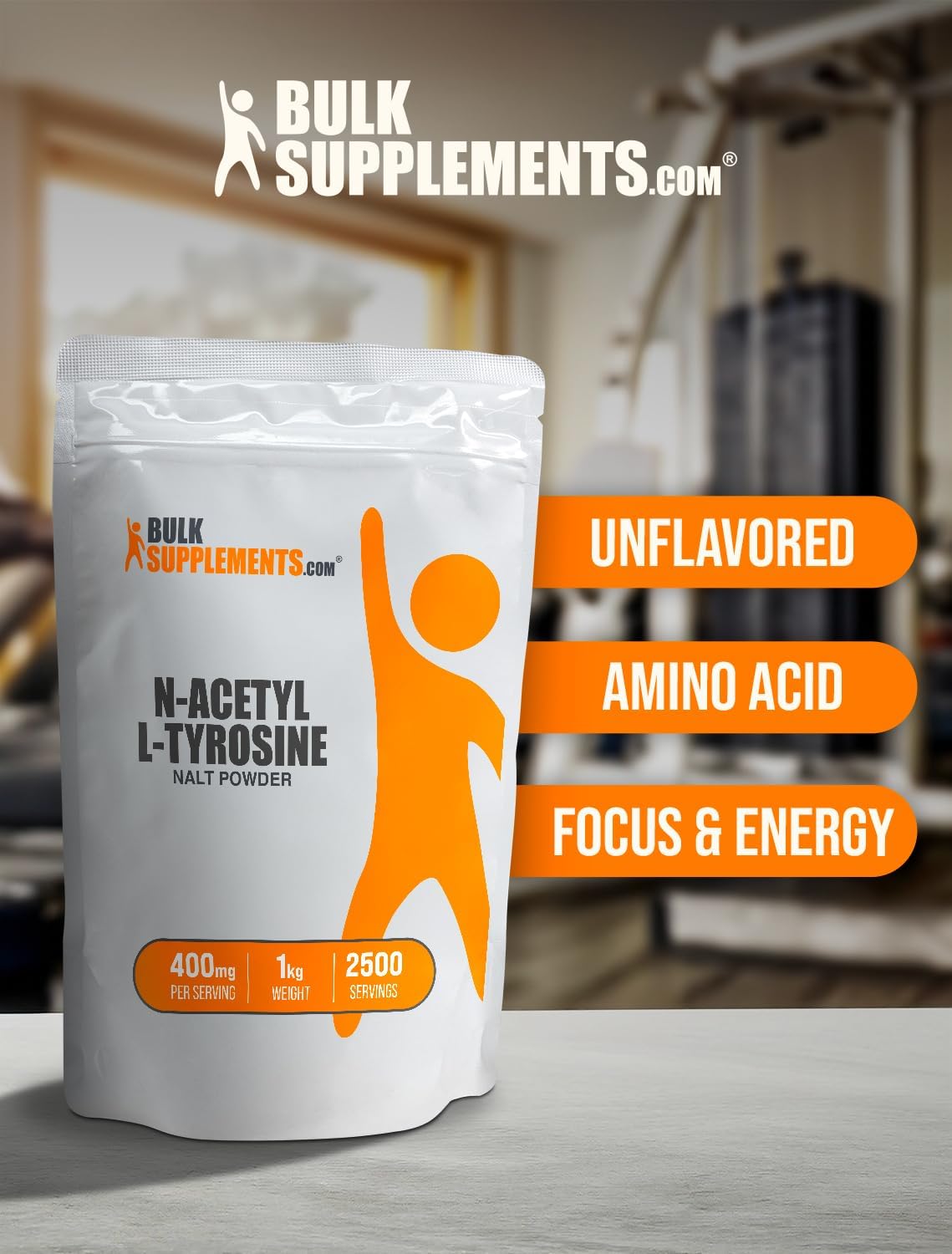 BulkSupplements.com N-Acetyl L-Tyrosine Powder -Tyrosine Supplement, NALT Powder - Amino Acid Supplement, Unflavored & Gluten Free, 400mg per Serving, 5kg (11 lbs) (Pack of 5)