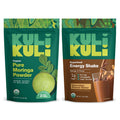 Kuli Kuli Moringa Oleifera Organic Leaf Powder & Green Smoothie, 100% Pure USDA Certified & Non-GMO Moringa Powder, Great with Smoothies, Tea, and Food, Combo Pack