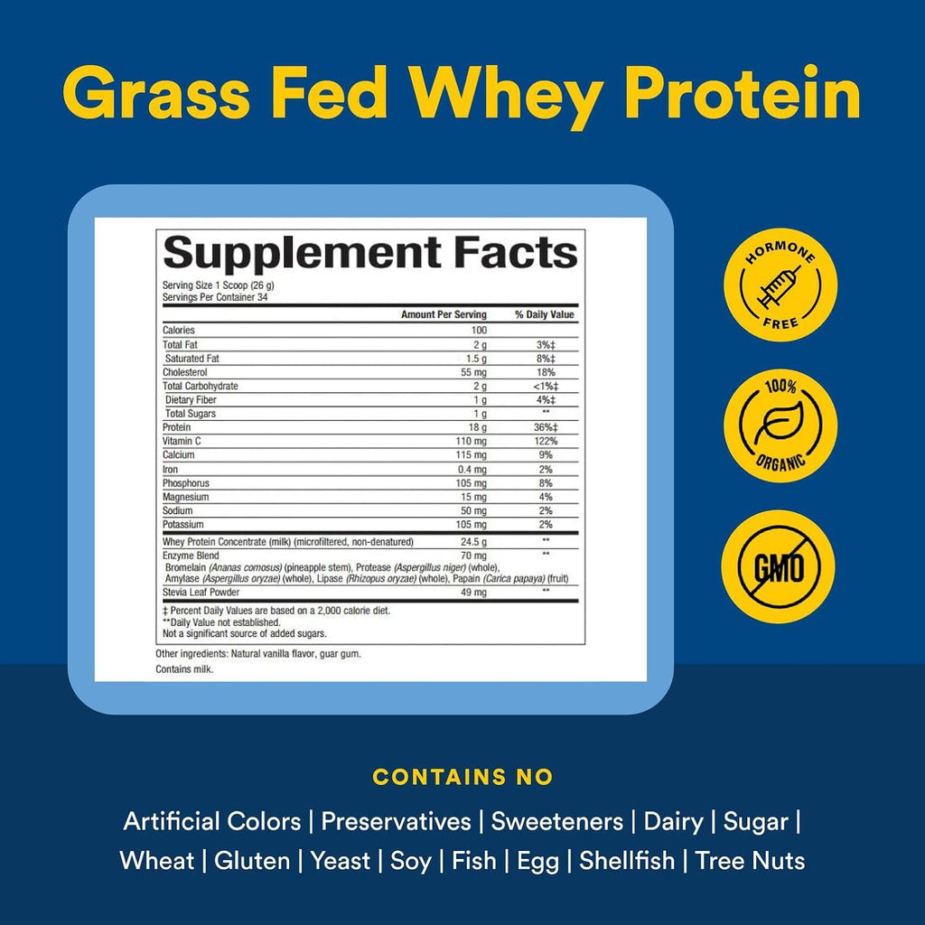 Natural Factors Whey Factors, French Vanilla, 2-Pound (Pack of 6)