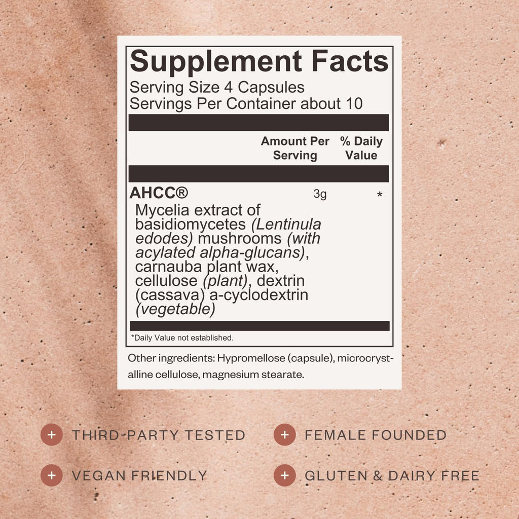 SHII AHCC Clinical Strength,10 Days Supply – Vegan, Gluten-Free Immune Support Supplement with Extra AHCC Boost, Made from Functional Shiitake Mushrooms for Immune Balance Support and Overall Wellness