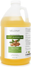 velona Sweet Almond Oil - 64 Fl Oz | 100% Pure and Natural Carrier Oil |Cold Pressed | Skin, Hair, Body & Face Moisturizing | Use Today - Enjoy Results…