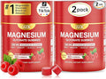 Magnesium Glycinate Gummies 500mg – Sugar Free Magnesium Gummies for Sleep, Stress, Muscle & Nerve Support – for Adults & Kids 4+, Vegan, No Melatonin - Raspberry Flavor