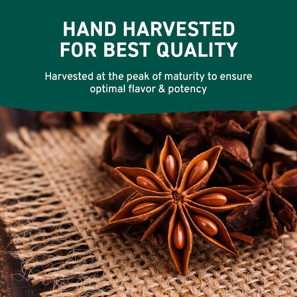 HANDPICK Star Anise Whole (200g/7oz) Gluten Free, 100% Raw Whole Chinese Pods, Premium Quality, Direct from Source, Packed in Resealable Zip Lock Pouch