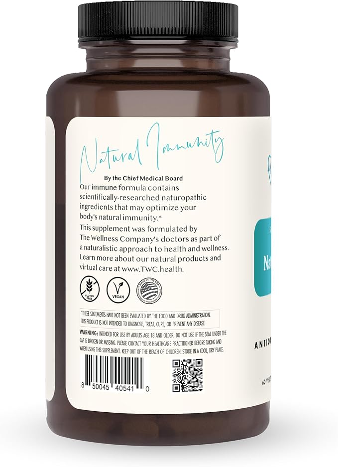 Natural Immunity - Botanical Immune Boost, Targeted Nutrients, T-Cell Support - Oregano, Reishi, Zinc, Vitamin C, Quercetin | 60ct (1 Month Supply)