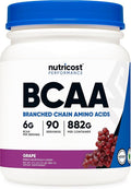 Nutricost BCAA Powder (Grape, 90 Servings) - Optimal 2:1:1 Ratio, Vegetarian, Non-GMO