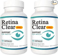 Retina Clear Pro Eye Health Support Supplement, with Minerals and Vitamins, Lutein and Bilberry Extract Supports Visual Clarity, Eye Fatigue Relief & Focus（2PCS