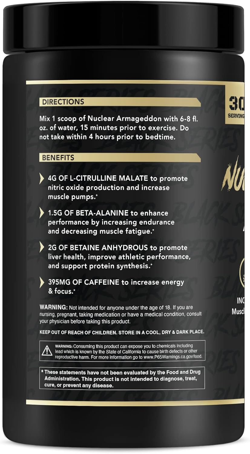 Anabolic Warfare Nuclear Armageddon Pre Workout Powder Pre-Workout for Men & Women with L-Citrulline, Beta Alanine Powder and Caffeine (Fruit Explosion - 30 Servings)