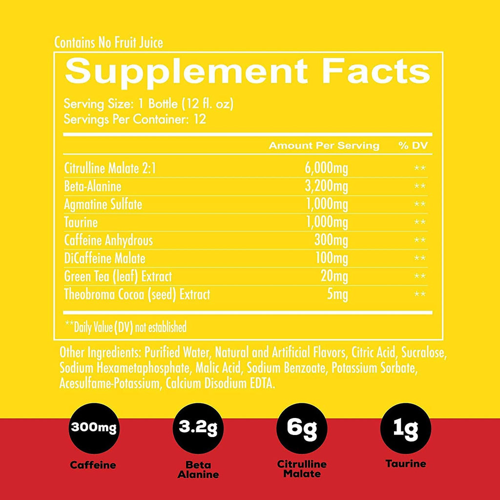 REDCON1 Total War Ready to Drink Pre Workout - Endurance Boosting, Keto Friendly RTD Formula - Amino Acid + Citrulline Malate Pre Workout Drink for Men & Women (Tiger's Blood, 12 Servings)