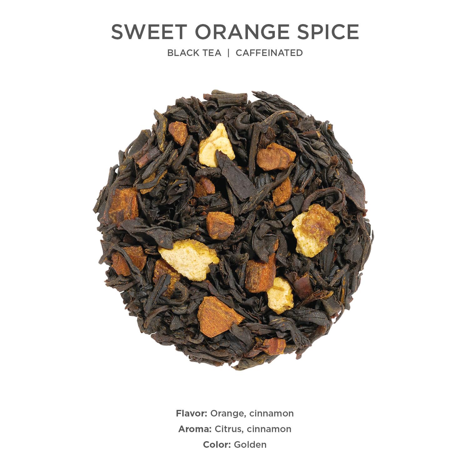 Tea Forte Sweet Orange Spice Premium Loose Leaf Caffeinated Black Tea Blend Canister, Makes 35-50 Cups
