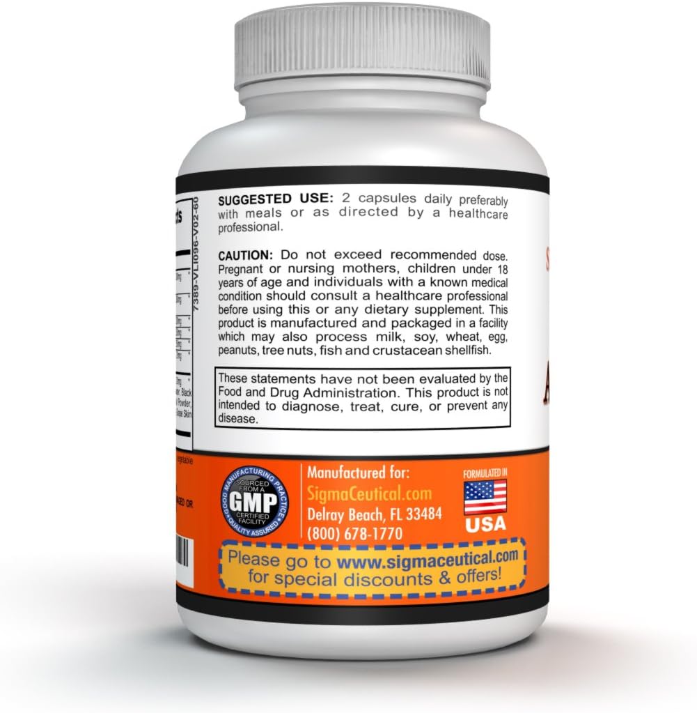 Super Antioxidant Capsules – 6 Superfruit Blend with Goji Berry, Acai, Resveratrol for Immune Support – Skin Health & Daily Wellness – 60 Count Made in USA