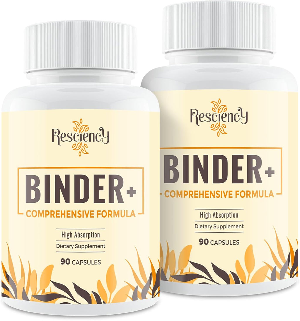 Detox Binder Supplement – Activated Charcoal, Zeolite, Bentonite Clay, Milk Thistle, Proprietary Blends - Liver & Gut, Max Absorption, 180 Vegan Capsules