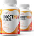 BoostNow Immune Support Capsules, 14-in-1 Formula with EpiCor 500mg, Zinc, Vitamin C, D-3, Elderberry & More - 90 Count