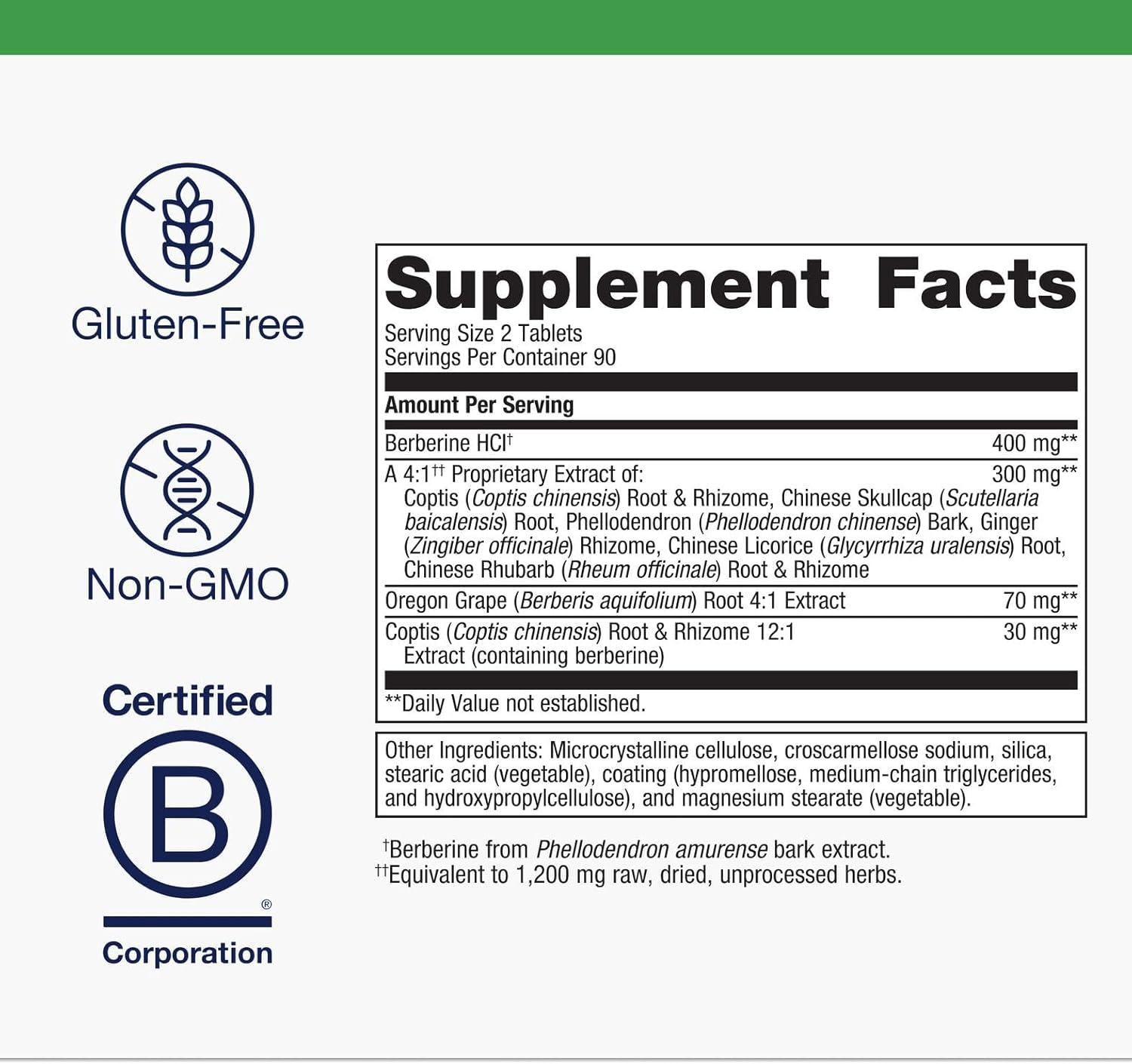 Metagenics CandiBactin-BR - Concentrated Berberine for Intestinal Support* - with Berberine, Oregon Grape & Coptis Root Extract - Gut Health Supplements* - Gluten-Free - Vegetarian - 180 Tablets