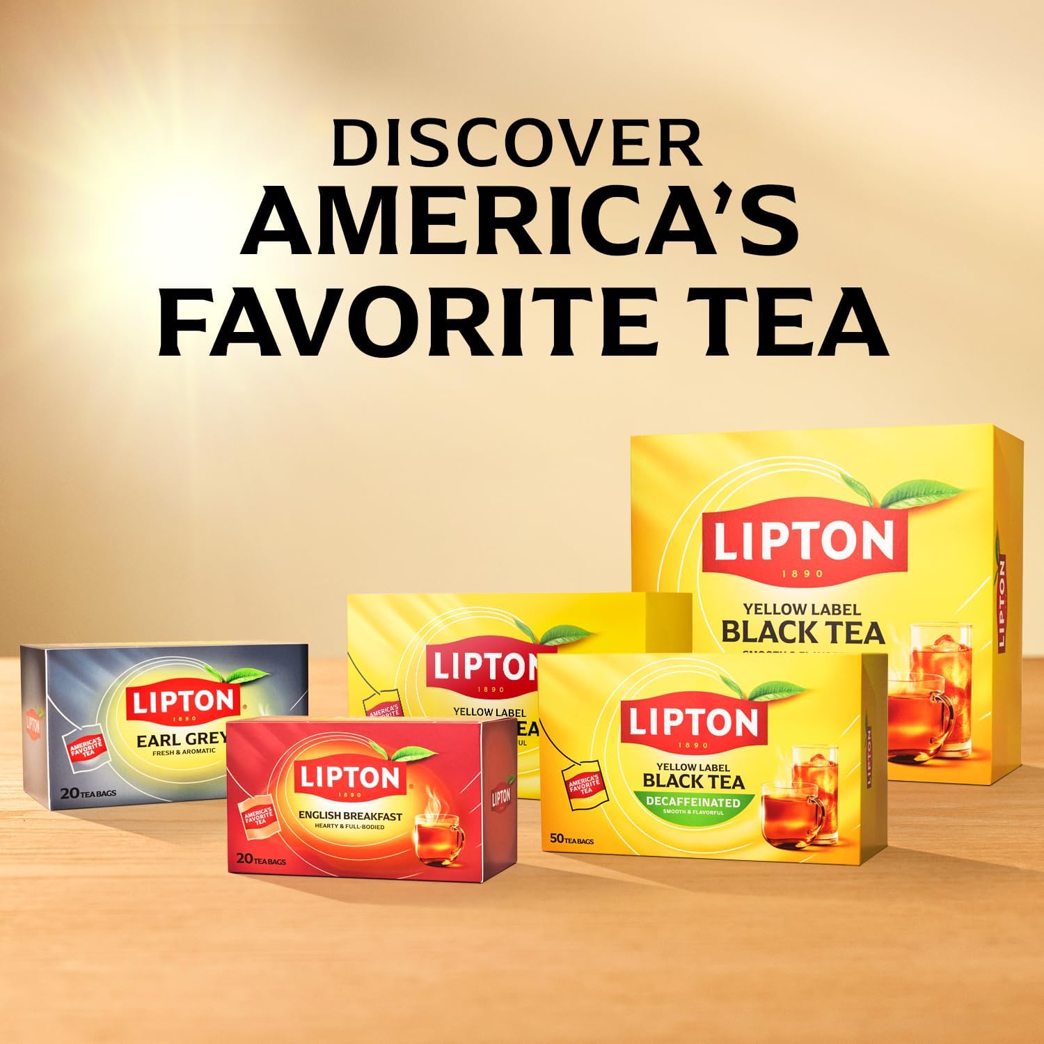 Lipton Black Tea Bags, Hot or Iced Tea with High Caffeine, 600 Total Bags (100ct - Pack of 6)