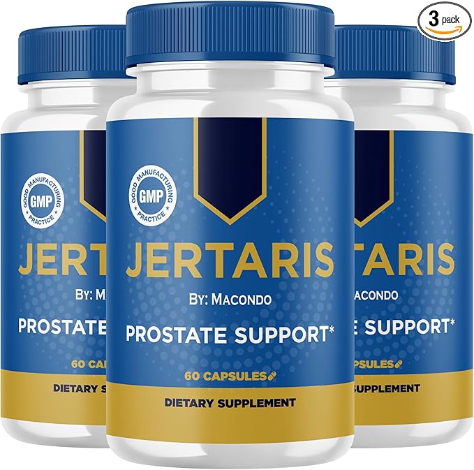 (3 Pack) Jertaris Capsules - Official Prostate Health Supplement Support Pills Natural Ingredients - Maximum Strength, Premium Advanced Formula Health & Wellness - 180 Capsules for 3 Months