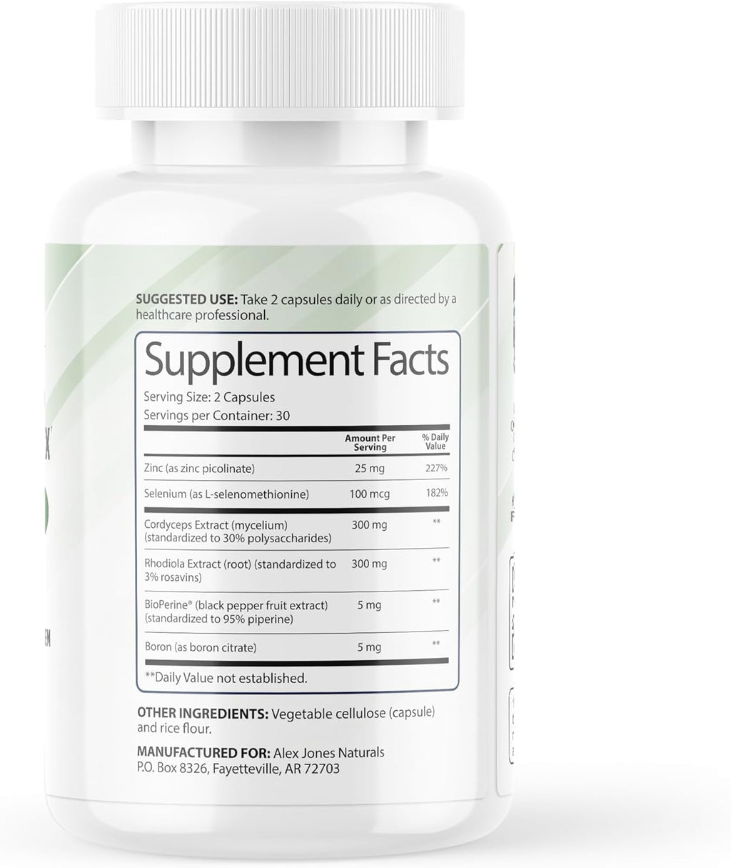 Power Plant – Adaptogen Complex with Cordyceps, Rhodiola, and Zinc – Supports Energy, Focus & Overall Well-Being – 60 Capsules