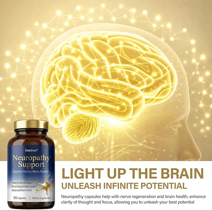 Neuropathy Supplements | Premium Nerve Support for Nerve Health, Regeneration, Cognitive | R-Alpha Lipoic Acid Vitamin B1, B6, B12, Magnesium | 120 Vegan Capsules, 40 Day Supply
