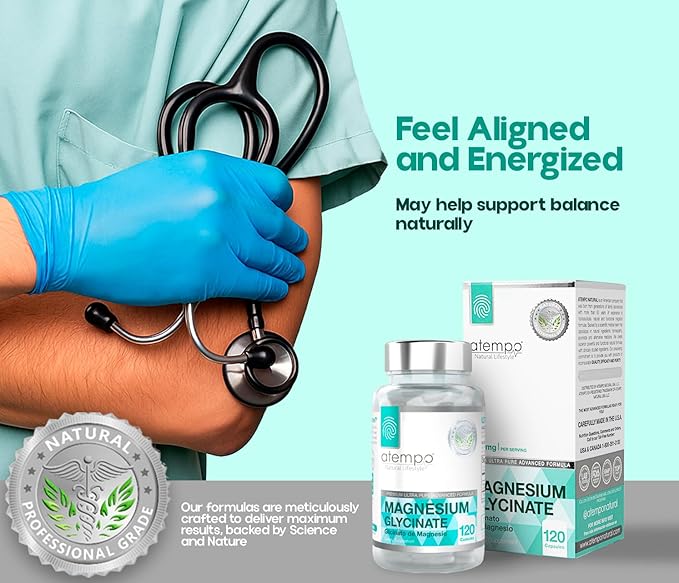Magnesium Glycinate 1000mg Capsules – Chelated High Absorption Magnesium to Support Relaxation, Stress Relief & Muscle Comfort – Vegan, Non-GMO – 120 Capsules*