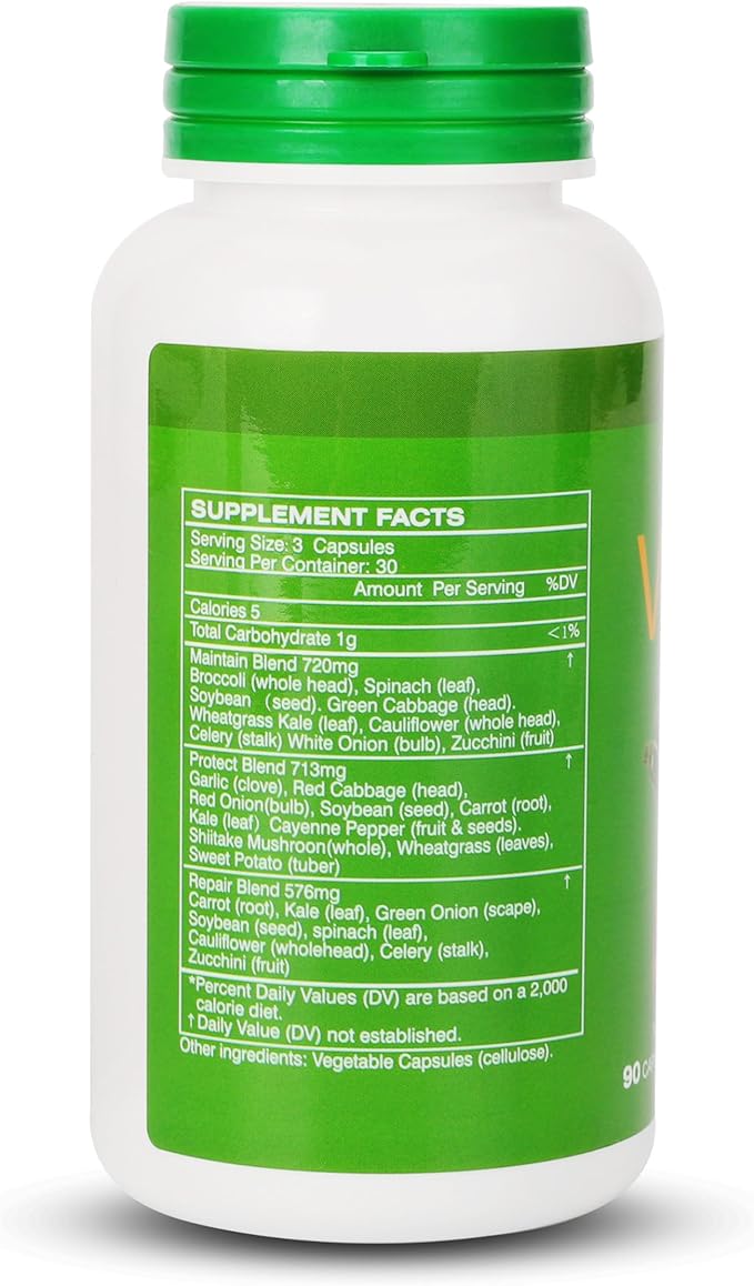 Fruit and Veggies Supplement Ingredients Natural – 4 Bottles 360 Total Vegetarian Capsules | Balance of Natural 16+18 Whole Fruits & Veggies Blend | Fresh Superfood Formula with Vitamins and Minerals