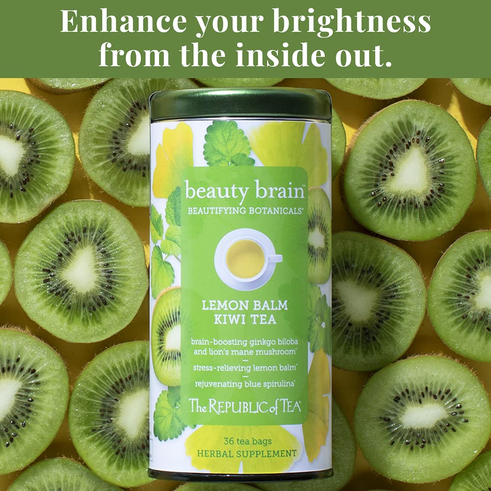 The Republic of Tea Beautifying Botanicals Beauty Brain Herbal Tea, 36 Tea Bags