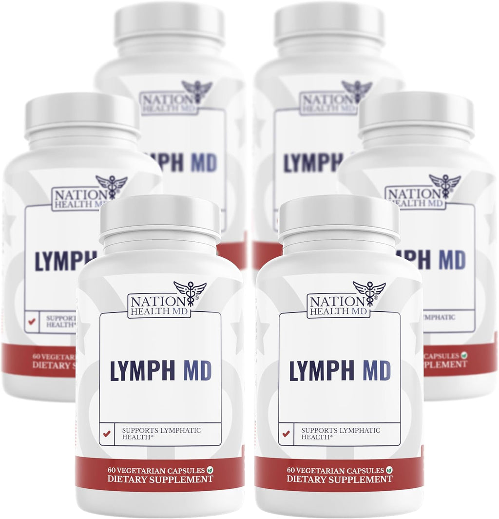Lymph MD - Lymphatic Drainage Supplement - Lymph System Support for Women & Men - with Bromelain, Echinacea, Burdock Root, Dandelion, Rutin, Kelp & More - Vegan, Gluten Free, Dairy Free - 360 Capsules