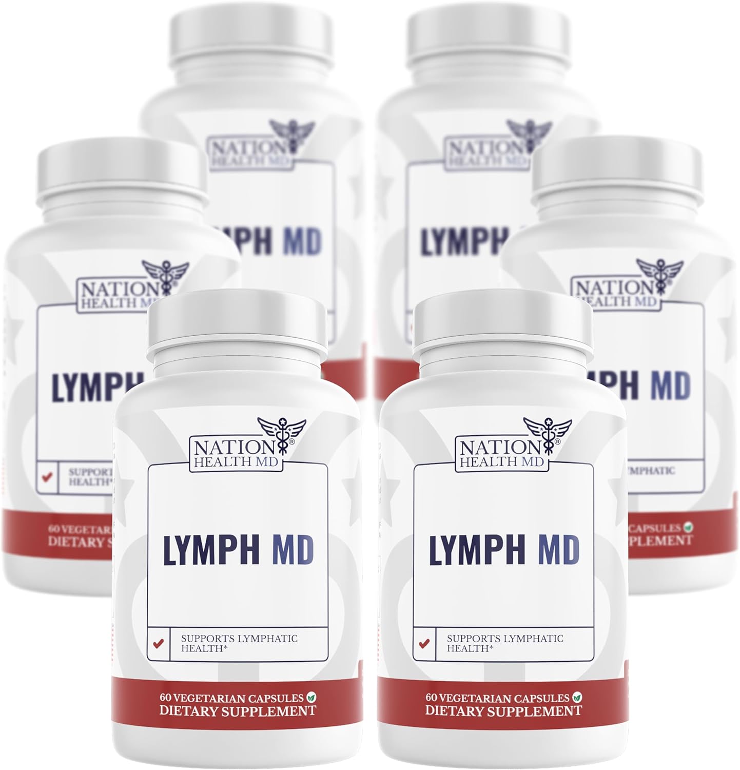 Lymph MD - Lymphatic Drainage Supplement - Lymph System Support for Women & Men - with Bromelain, Echinacea, Burdock Root, Dandelion, Rutin, Kelp & More - Vegan, Gluten Free, Dairy Free - 360 Capsules