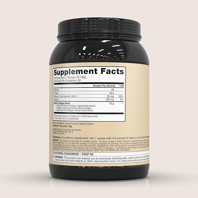 Iron Feather Collagen Powder | Vanilla | Multi-Collagen Protein with Vitamin C | Supports Joints, Tendons, Recovery, Skin, Hair and Nails | 10g Protein per Scoop | Clean and Functional Nutrition