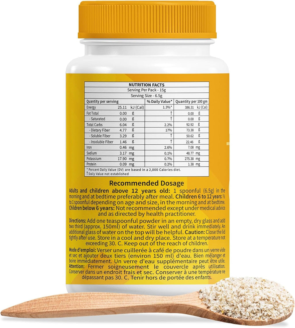 Hemani Instant Psyllium Husk Ispaghol 100g | Mango Flavored On-The-Go Fiber Supplement | Supports Digestive Health | Add to Water for a Refreshing Drink